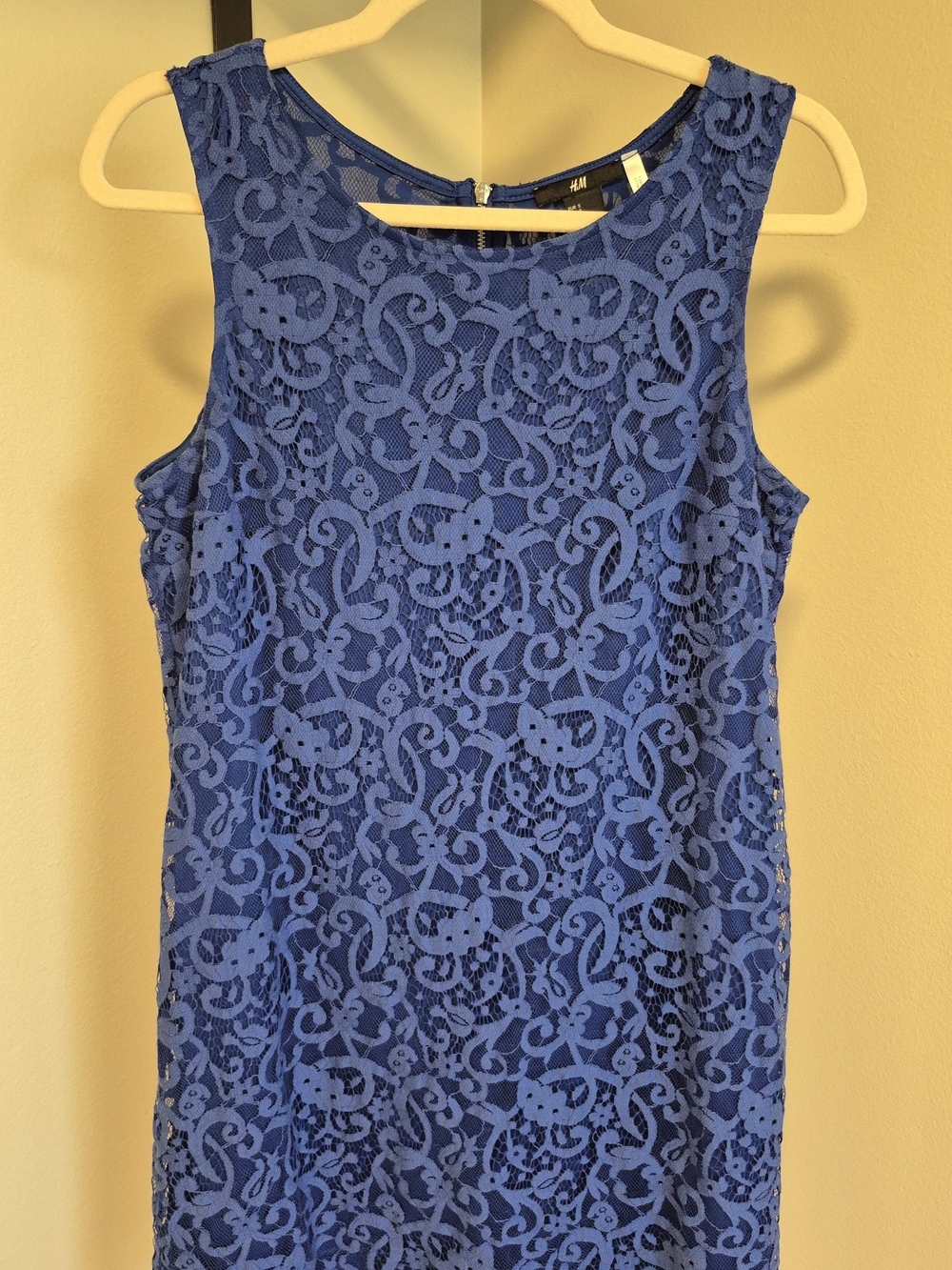 H&M Blue Lace Sleeveless Mini-Dress
